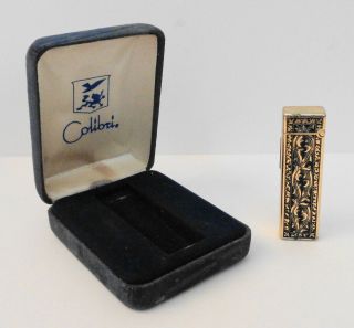 Vintage Colobri Gold/Black Cigarette Lighter Made in Japan 4