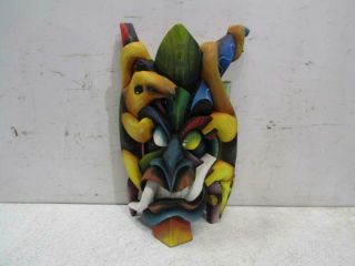 Arte Indigena Boruca Hand Carved Wooden Mask Ant Eater Design