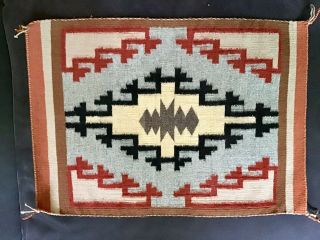 Vintage Navajo Native American Wool Rug / Saddle Blanket - 26” X19”
