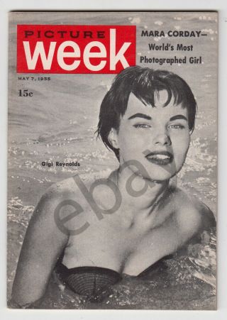 Picture Week,  May 7,  1955.  Abbe Lane,  Mara Corday,  Jinx Falkenberg