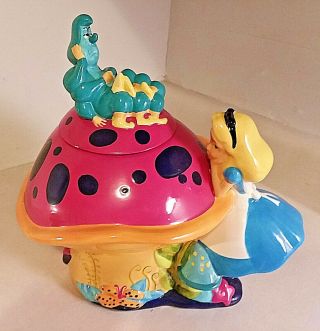 Disney Alice In Wonderland Caterpillar Treasure Craft Cookie Jar -