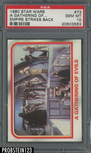 1980 Topps Star Wars Empire Strikes Back 73 A Gathering Of Evils Psa 10