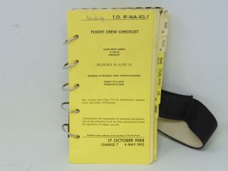 17 Oct.  1988 Usaf/epaf Series F - 16a/b Flight Crew Checklist.  Blocks 10 And 15.
