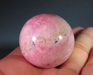 33mm (1.  3 ") Pink Rhodochrosite Crystal Gemstone Sphere Ball From Argentina 6247