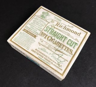 Allen Ginter Richmond Straight Cut Cigarette Packet Tobacco Empty Hard Box 1920s