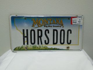 2006 Montana Vanity License Plate Horsdoc (horse Doc)