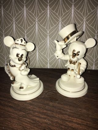 Lenox Disney Figurine Gentleman Mickey Mouse & Minnie Mouse 
