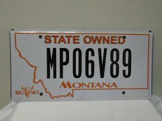 Montana License Plate State Owned