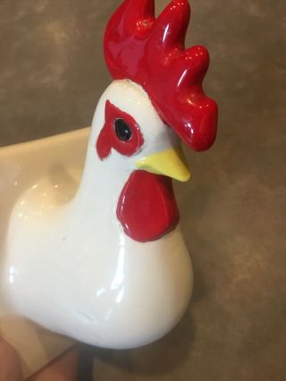 Vintage Ceramic Rooster Chicken Kitchen Hand Towel Holder Wall Hanger Mold 8