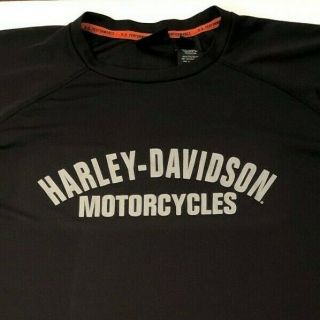 Harley - Davidson Motorcycles Men’s Black And Silver H - D Performance T Shirt Xl