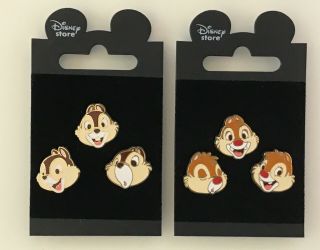 Japan Disney Store Pin 7426 Pin 7427 Jds Mini Chip And Dale Chip 