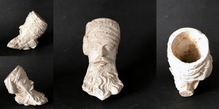 Antique Partial Jean Gambier Clay Pipe Bowl Head - Je Suis Le Vrai Jacob
