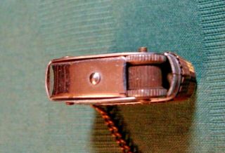 Vintage SKKK Mini Cigarette Lighter Chrome & Metal Mesh w/Chain Japan 3