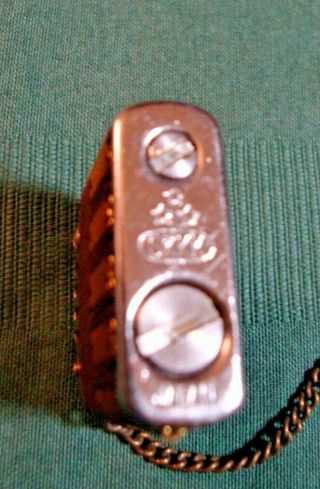 Vintage SKKK Mini Cigarette Lighter Chrome & Metal Mesh w/Chain Japan 4