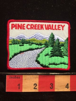 Vtg Red Border Pine Creek Valley Pennsylvania Collector Patch 68wh