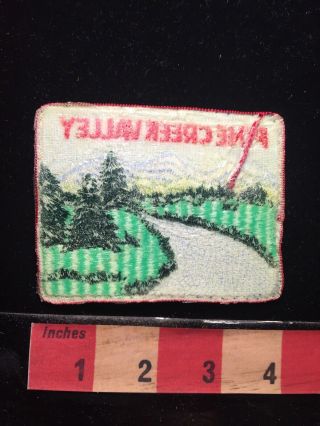 Vtg RED Border PINE CREEK VALLEY Pennsylvania Collector Patch 68WH 2