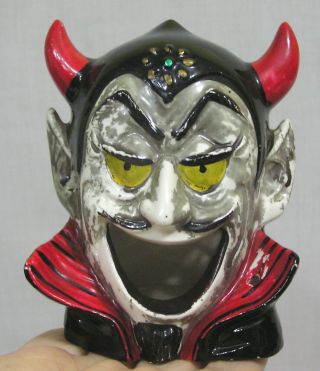 Vtg Figural Devil Head Incense Burner Enesco Made In Japan 1960s