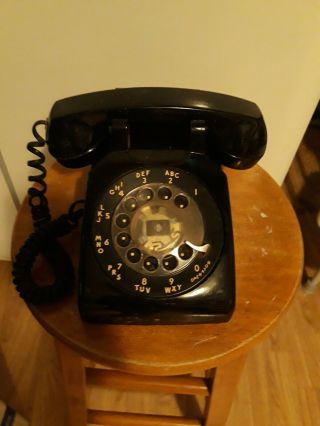 Vintage Black Bell Systems Rotary Dial Telephone Phone: Western Electric