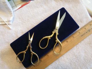 Klasse ' Italian Scissors.  Gold Plated Set.  Gift Box. 2