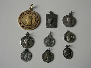 1907/24 9 Old Medal Notre Dame De Lourdes 45