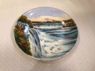 Niagara Falls Souvenir Plate Hand Painted Germany Lucky Buck Studio