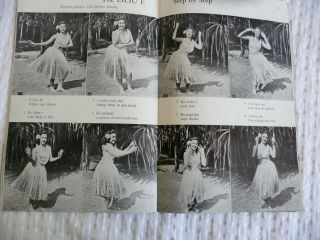 Vtg 1940 ' s THE HULA Hawaiian DANCE INSTRUCTIONAL Paperback Book REAL PHOTOS 5