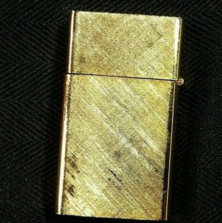 Vintage Florentine 14K Gold Plated Lighter - Made in USA 2