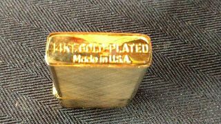 Vintage Florentine 14K Gold Plated Lighter - Made in USA 3