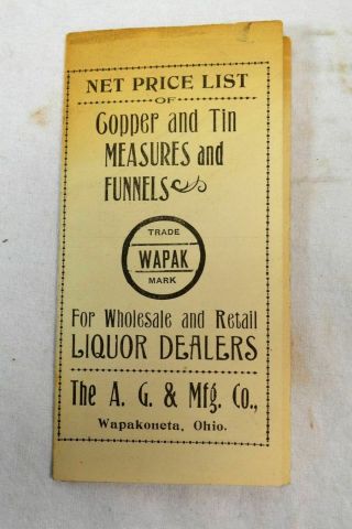 Antique Advertising A.  G.  &mfg.  Co.  Wapakoneta Ohio