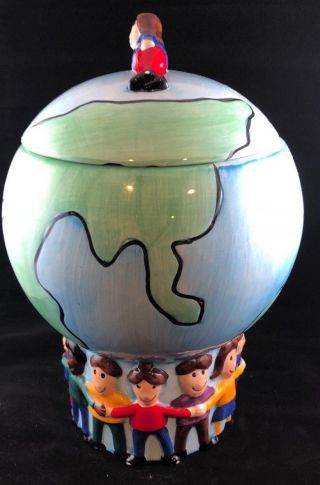 Save The Children Globe Cookie Jar Kids Collectable Kids Around the World Rare 2