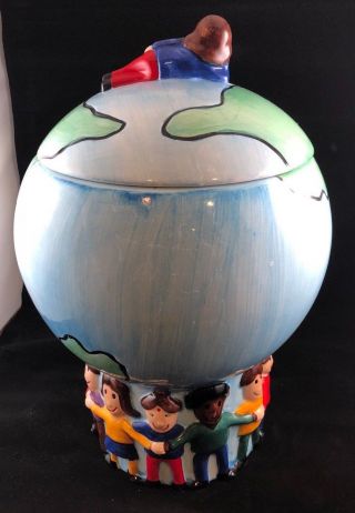 Save The Children Globe Cookie Jar Kids Collectable Kids Around the World Rare 3