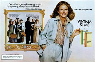 1977 Cheryl Tiegs Virginia Slims Cigarettes Bride Vintage Photo Print Ad Ads37