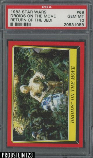 1983 Topps Star Wars Return Of The Jedi 69 Droids On The Move Psa 10 Gem