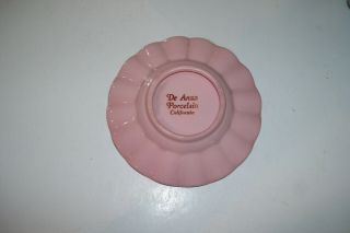 Vintage PINK EGG CUP w/Underplate & Matching S&P by De Anza Porcelain - California 4