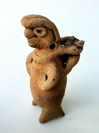 Antique Pre Columbian Clay Figure Mother & Child (as/is)