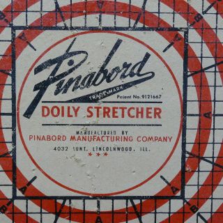 Vintage Doily Stretcher Board Pinabord Mfg Co.  Craft Knitting Frame 27½ 
