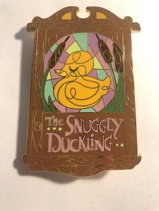 Disney Tangled Rapunzel Snuggly Duckling Sign Fantasy Pin 3.  5 Inch Le
