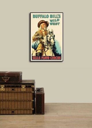 Buffalo Bill 1915 Wild West Show Sells Floto Circus Poster - 16x24 3
