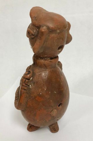 Unknown Central South America Pottery Clay Pre Columbian Figure With Trophy Head 4