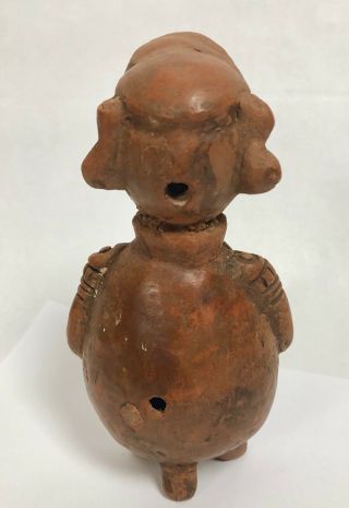 Unknown Central South America Pottery Clay Pre Columbian Figure With Trophy Head 5