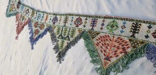 150 " X 10 " Old Fine Bead Handmade Embroidery Tribal Ethnic Wall Decor Craft Trim