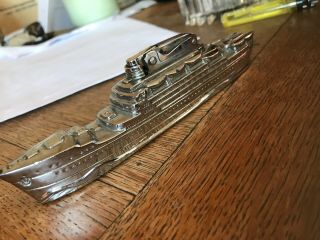 Antique Metal Boat Cruise Ship Table Lighter Rare