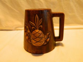 Vintage Treasure Craft Hawaii 1961 Brown Ceramic Pineapple Mug