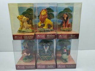 Disney The Lion King Sculpted Figurine Enesco Simba Scar Mufassa Set Of 6 