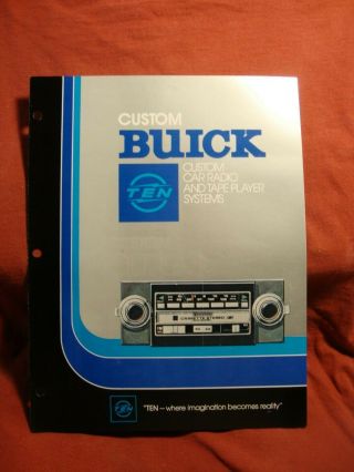 1978 Custom Buick Car Radio Tape Player 8 Track Cassette Booklet Specs