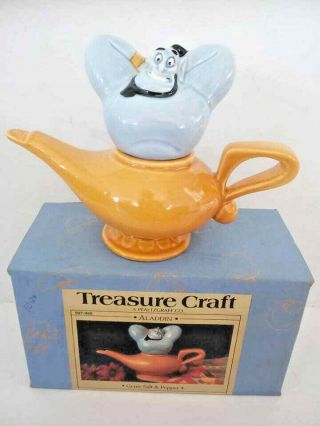 Genie from Aladdin Salt and Pepper Shaker Set Lamp Disney Treasure Craft Figure 2