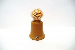 Thimble Handcrafted Wood Old Fashion Peanut Machine W/glass Top