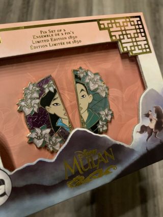 Disney Art Of Mulan 20th Anniversary Limited Edition Boxed Pin Set