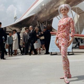Concorde Braniff Stewardess Images At Paris Air Show 1 Glossy Image Print