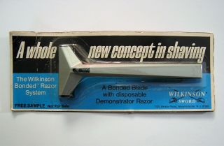 Vintage 1975 Sample Wilkinson Sword Bonded Razor In Package